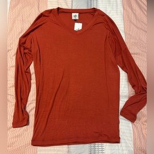 Cabi Sienna Serenity Tee rust color NWT XXS
